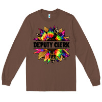 Chestnut deputy clerk tie dye sunflower Long Sleeve Tee - Jasminsmagicworld