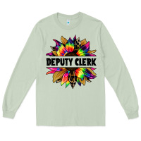Matcha deputy clerk tie dye sunflower Long Sleeve Tee - Jasminsmagicworld