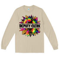 Mushroom deputy clerk tie dye sunflower Long Sleeve Tee - Jasminsmagicworld