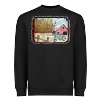 Black Christmas Barn Tractor Snow Heavyweight Sweatshirt - Bettercallsaul