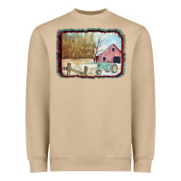 Mushroom Christmas Barn Tractor Snow Heavyweight Sweatshirt - Bettercallsaul