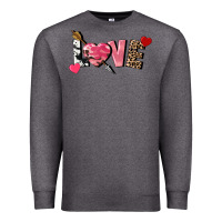 Charcoal Heather Love Valentine's Day Premium Sweatshirt - FaDigitalArtStudio