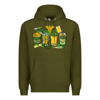 Army Green St. Patrick's Day Nurse coffee cups Premium Hoodie - HowdyJamesFarm