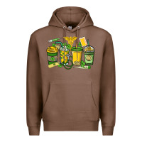 Chestnut St. Patrick's Day Nurse coffee cups Premium Hoodie - HowdyJamesFarm
