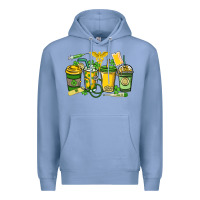 Colony Blue St. Patrick's Day Nurse coffee cups Premium Hoodie - HowdyJamesFarm