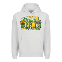 Dove Grey St. Patrick's Day Nurse coffee cups Premium Hoodie - HowdyJamesFarm