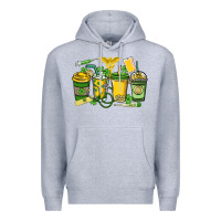 Heather Grey St. Patrick's Day Nurse coffee cups Premium Hoodie - HowdyJamesFarm