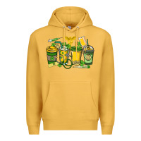 Mustard St. Patrick's Day Nurse coffee cups Premium Hoodie - HowdyJamesFarm