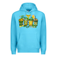 Ocean Blue St. Patrick's Day Nurse coffee cups Premium Hoodie - HowdyJamesFarm