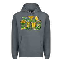 Rock St. Patrick's Day Nurse coffee cups Premium Hoodie - HowdyJamesFarm