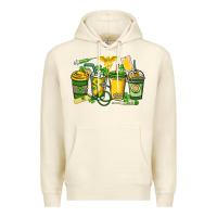 Sandshell St. Patrick's Day Nurse coffee cups Premium Hoodie - HowdyJamesFarm
