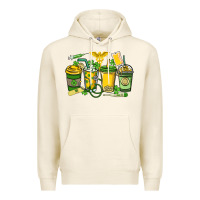 Tofu St. Patrick's Day Nurse coffee cups Premium Hoodie - HowdyJamesFarm