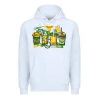 White St. Patrick's Day Nurse coffee cups Premium Hoodie - HowdyJamesFarm