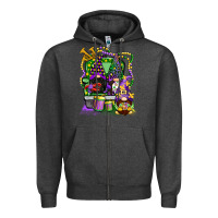 Charcoal Heather mardi gras gnomies truck Zipper Hoodie - CowGirlArtShop