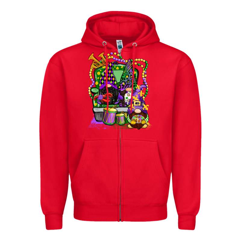 Mardi Gras Gnomies Truck Zipper Hoodie by CowGirlArtShop | Teevron