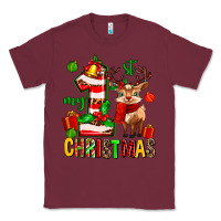 Burgundy my first christmas reindeer Classic Tee - MaliasSmallBusiness