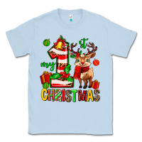 Dusty Blue my first christmas reindeer Classic Tee - MaliasSmallBusiness