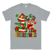 Heather Grey my first christmas reindeer Classic Tee - MaliasSmallBusiness