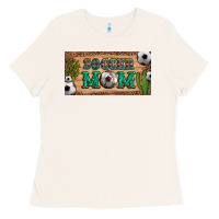 Soccer Mom With Ball And Cactus And Serape Licanse Plate Ladies Tee | Teevron