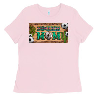 Bubblegum Pink soccer mom with ball and cactus and serape licanse plate Ladies Tee - Artiststas