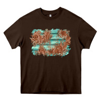 Chocolate Brown wood leather background Heavy Core Tee - AdoDesignShop