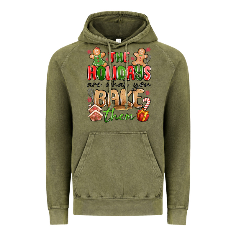 The Holidays Are What You Bake Them Vintage Hoodie by MaliasSmallBusiness | Teevron