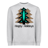 Heather Grey Happy Holidays Tree Heavyweight Sweatshirt - Bettercallsaul
