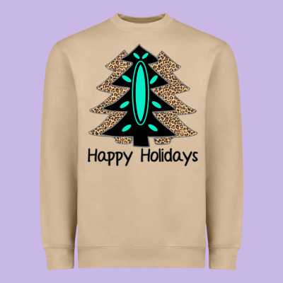 Happy Holidays Tree Heavyweight Sweatshirt Designed By Bettercallsaul