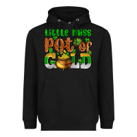 Black St. Patrick's little miss pot of gold Heavyweight Hoodie - OliviaCreatesArt