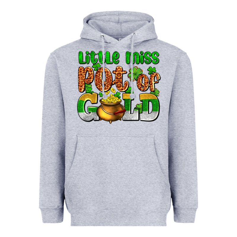 St. Patrick's Little Miss Pot Of Gold Heavyweight Hoodie by OliviaCreatesArt | Teevron