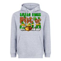 Heather Grey St. Patrick's little miss pot of gold Heavyweight Hoodie - OliviaCreatesArt