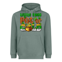 Sage St. Patrick's little miss pot of gold Heavyweight Hoodie - OliviaCreatesArt