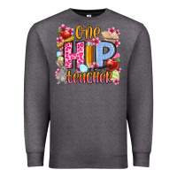 Charcoal Heather Easter Day One hip Teacher Premium Sweatshirt - OliviaCreatesArt