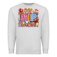 Dove Grey Easter Day One hip Teacher Premium Sweatshirt - OliviaCreatesArt