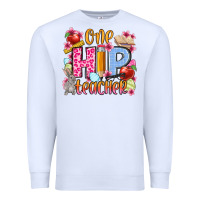 White Easter Day One hip Teacher Premium Sweatshirt - OliviaCreatesArt
