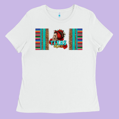 Texas Chica Skull With Bandana Ladies Tee Designed By Jasminsmagicworld
