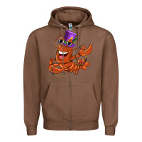 Chestnut mardi gras crawfish Zipper Hoodie - CowGirlArtShop