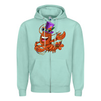 Seafoam mardi gras crawfish Zipper Hoodie - CowGirlArtShop