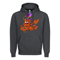 Smoke mardi gras crawfish Zipper Hoodie - CowGirlArtShop