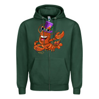 Sports Green mardi gras crawfish Zipper Hoodie - CowGirlArtShop