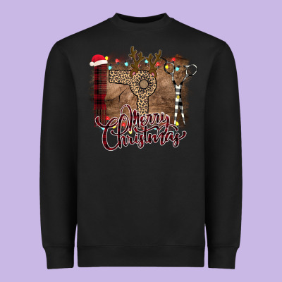 Merry Christmas Hairdresser Heavyweight Sweatshirt Designed By Bettercallsaul