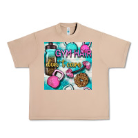 Burro gym hair don't care clasp and water bottle with glitter seamless patte Urban Heavy Tee - BundleAndBundleShop