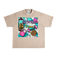 French Oak gym hair don't care clasp and water bottle with glitter seamless patte Urban Heavy Tee - BundleAndBundleShop