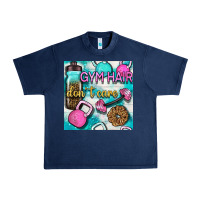 Navy gym hair don't care clasp and water bottle with glitter seamless patte Urban Heavy Tee - BundleAndBundleShop