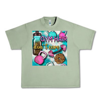 Oil Green gym hair don't care clasp and water bottle with glitter seamless patte Urban Heavy Tee - BundleAndBundleShop