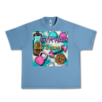 Pebble Blue gym hair don't care clasp and water bottle with glitter seamless patte Urban Heavy Tee - BundleAndBundleShop