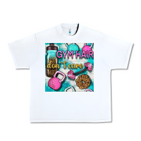 White gym hair don't care clasp and water bottle with glitter seamless patte Urban Heavy Tee - BundleAndBundleShop