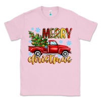 Bubblegum Pink merry christmas truck Classic Tee - MaliasSmallBusiness