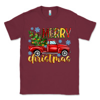Burgundy merry christmas truck Classic Tee - MaliasSmallBusiness