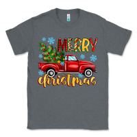 Charcoal Heather merry christmas truck Classic Tee - MaliasSmallBusiness